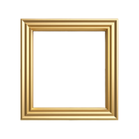 goud afbeelding kader realistisch clip art ai gegenereerd png