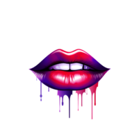 Lips Mouth Watercolor Clipart AI Generated png