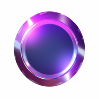 lila metallisk knapp klistermärke ClipArt ai genererad png