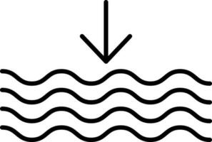 Icon of tidal power in black color. vector