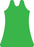 Illustration of a green dress. vector