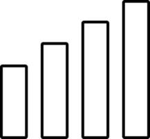 Infographic bar chart symbol in flat style. vector