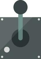 Flat style joystick icon in gray color. vector