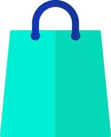 Isolated carry bag icon green and blue color. vector