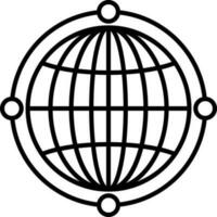 Global connection icon or symbol. vector