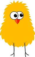 Cute yellow chick icon. vector