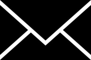 Mail or envelope icon in Black and White color. vector