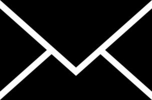 Mail or envelope icon in Black and White color. vector