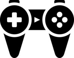 Joystick or game pad icon in Black and White color. vector