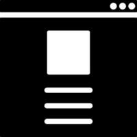 negro y blanco solicitud de usuario perfil iniciar sesión icono. vector