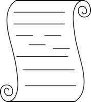 Vector scroll paper or parchment symbol.