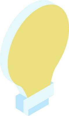 Illustration of light bulb in 3d style.