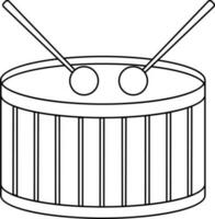 Illustration of drum with sticks. vector