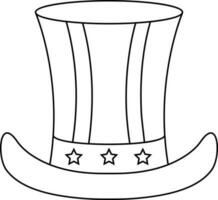 plano ilustración de sombrero. vector