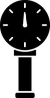 Black and White manometer icon or symbol in flat style. vector