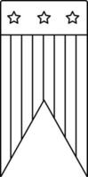 Vector ribbon sign or symbol.