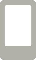 Flat style mobile phone icon in gray color. vector