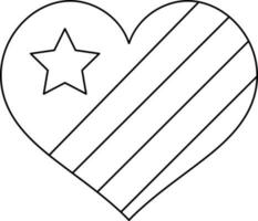 Flat illustration of Heart. vector