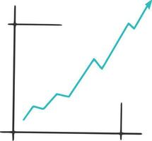 Vector illustration of bar graph icon.