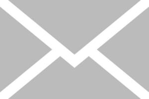 Flat style envelope icon in gray color. vector