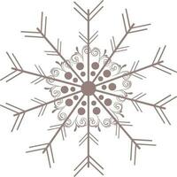 Flat style snowflake. Sign or symbol. vector