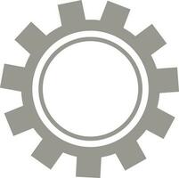 Illustration of cogwheel icon in flat style. vector