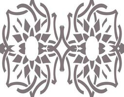Gray and white floral pattern. vector
