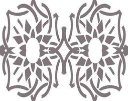 Gray and white floral pattern. vector