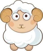 Character of a standing sheep. vector