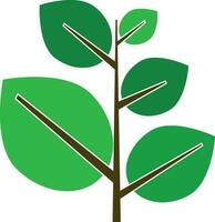 Flat style green tree icon. vector