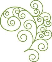 Abstract floral design in green color. vector