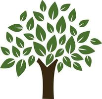 Green Tree icon or symbol. vector