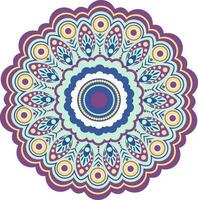 Floral design decorated mandala. vector