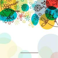 Hand drawn abstract floral elements design. vector
