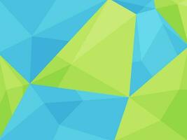 Green and sky blue abstract polygonal background. vector