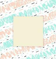 Hand drawn abstract background with square. vector