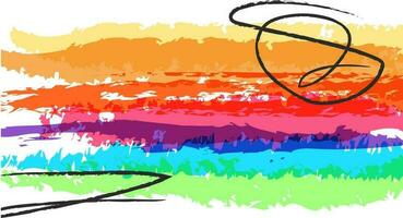 Colorful abstract watercolor brush strokes. vector