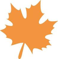 Orange color Autumn leaf. vector