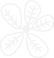 Gray line art illustration of Flower. vector