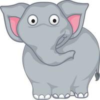Cute animal character of Elephant. vector