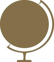 Monochrome icon of Globe in brown color. vector