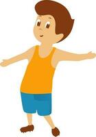 Cartoon character of Boy in stylish pose. vector