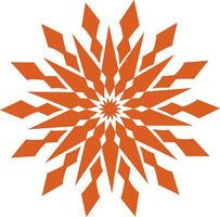 plano floral diseño en naranja color. vector