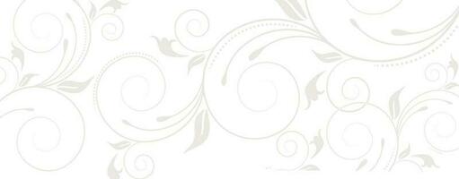 Floral abstract design pattern in gray color. vector