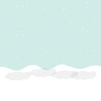 ilustración de invierno paisaje con nevada. vector