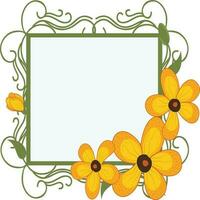 Yellow and green combination Ornamental frame. vector