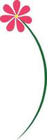 Isolated flower icon in red and green color. vector