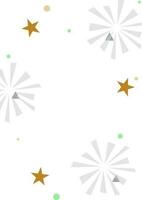 Flat illustration of firework explosion and stars. vector