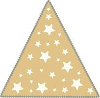 White stars decorated christmas tree. vector