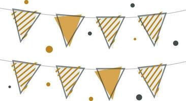 Flat illustration of bunting flags. vector